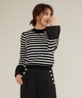 Feroux 【洗える】袖フレアボーダー ニット