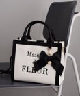 Maison de FLEUR ロゴ刺繍キャンバス2Wayトートバッグ