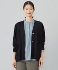 J.PRESS LADIES L 【洗える】SILKY RAYON STRETCH Vネック カーディガン