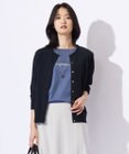J.PRESS LADIES L 【洗える】レーヨンエリートストレッチ クルーネック カーディガン