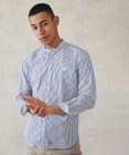 J.PRESS MEN 【WEB限定】ポプリンストライプ バックブルバンドカラーシャツ