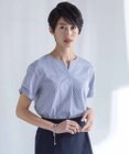 J.PRESS LADIES L 【WEB限定カラーあり・抗菌消臭・吸水速乾】サッカージャージー キーネック カットソー