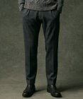 JOSEPH ABBOUD 【キングサイズ・軽量/ストレッチ/尾州産ジャージー素材】ウールミルドジャージータック パンツ