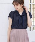 Tiaclasse 【洗える】幅広く活躍が期待できるボウタイレースブラウス
