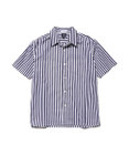 J.PRESS MEN 【J.PRESS ORIGINALS】Broad Stripe Open Half Sleeve Shirt / Baggy-Fit
