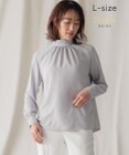 BEIGE， 【L-size】EVA / ハイネックロングスリーブブラウス