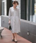 自由区 【XSサイズ～/洗える】フローイングドットプリント ワンピース