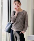 Tiaclasse L 【洗える】透かし編みドルマンニットトップス