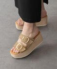INTER-CHAUSSURES 【Oh my Sandals】ダブルバックル厚底ウエッジサンダル