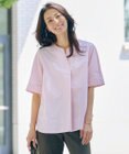 J.PRESS LADIES L 【洗える】BEZ 空羽ストライプ クルーネック ブラウス