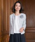 J.PRESS LADIES ファンシーツイード ノーカラー ジャケット