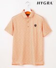 23区GOLF 【MEN】「HYGRA」幾何柄清涼ポロシャツ