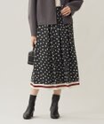 自由区 L 【洗える】ポルカドットプリント スカート