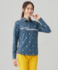 23区GOLF 【WOMEN】【UVカット】エンブレム柄ポロシャツ