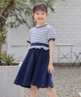 組曲 KIDS 【150-160㎝】マリンボーダー ワンピース