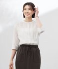 J.PRESS LADIES S 【洗える】シアーピンストライプ ブラウスライク カットソー