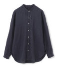 JOSEPH HOMME FRENCH LINEN OX BAND COLLAR SHIRT