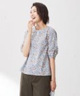 J.PRESS LADIES L 【洗える】LIBERTY ギャザースリーブ 5分袖 ブラウス