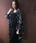 YECCA VECCA フラワー柄シアーロングシャツ