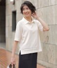 J.PRESS LADIES L 【洗える】COTTON POLYESTER ニットポロ