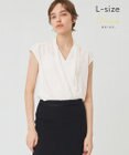 BEIGE， 【L-size】OLIVE / フレンチスリーブブラウス