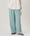 自由区 S 【セットアップ対応・接触冷感・洗える】リネンライクシンセティックワイドストレート パンツ