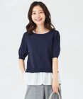 ANY SIS 【洗える】シャツテール ニットＴシャツ