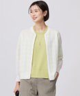 J.PRESS LADIES L 【洗える】SHEER JACQUARD ニット ブルゾン