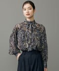 自由区 S ペイズリープリントボウタイ ブラウス