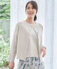 自由区 L 【アンサンブル対応・洗える】レーヨンストレッチ カーディガン