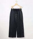 組曲 L バックウォームサテン ドロストワイドパンツ