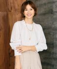 自由区 S 【カタログ掲載】ナチュラルタッチスタンドカラー ブラウス