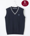 23区GOLF 【MEN/キングサイズ】【洗える】ケーブル柄 ニットベスト