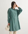 Green Parks ミディ丈ドロストシャツワンピース