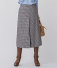 23区 ウールミルドストレッチ チェック フロントタックAラインスカート