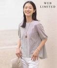 J.PRESS LADIES 【WEB限定カラーあり・抗菌消臭・吸水速乾】サッカージャージー 5分袖 ペプラム カットソー