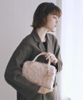 Maison de FLEUR チャーム付きリボンキルティングボストンバッグ