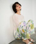 GRACE CONTINENTAL フラワープリントワークパンツ