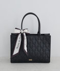 Maison de FLEUR スカーフ付き2ルームリボンキルティングトート
