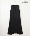 23区 L 【エステータ】ウールシルクギャバジン ランダムヘム ワンピース