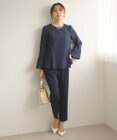 Feroux 【セットアイテム】美シルエット ブラウス×パンツ セットアップ
