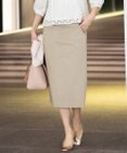 組曲 【WEB限定】サテンストレッチ Iラインスカート