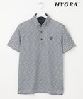 23区GOLF 【MEN】「HYGRA」幾何柄清涼ポロシャツ