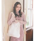 Maison de FLEUR EC限定フリルサテントートバッグ