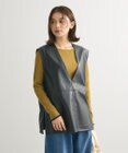 Green Parks フェイクレザーＶネックベスト