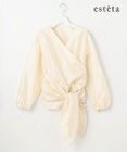 23区 【エステータ】シルク混タフタ カシュクールブラウス