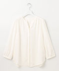 自由区 【洗える】ソフトジョーゼットスキッパー ブラウス