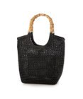UNBILLION カシュカシュ cachecache / 雑材風バンブーハンドル手提げトート
