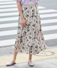 自由区 【洗える・XSサイズあり】ハーバルフロープリント スカート