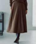 23区 L 【洗える】ウールミルドジャージー タック スカート